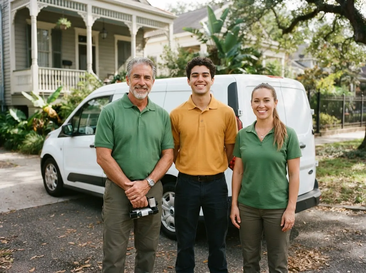 The Magnolia Heron Pest Control team, pest control service in New Orleans, LA